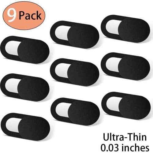 9PCS Universal WebCam Cover Shutter Magnet Slider Plastic Camera Cover For Web Laptop iPad PC Macbook Tablet Privacy Sticker