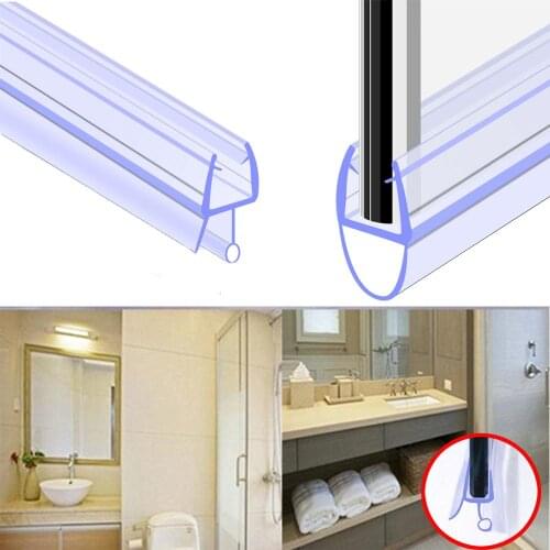 1PC Bath Door Seal Strip Shower Screen 4 to 12 Mm Seal Gap Window Door Weatherstrip Portable Useful Strong Non-Toxic