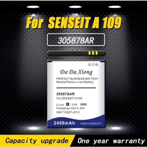 High quality 2450mAh 305878AR Battery for SENSEIT A109 Phone battery