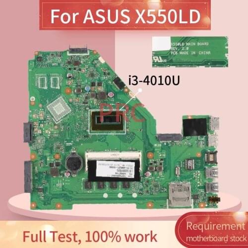 X550LD For ASUS A550L X550LD R510L X550LC X550L X550LB X550LD I3-4010U Notebook Mainboard REV.2.0 SR16Q DDR3 Laptop motherboard