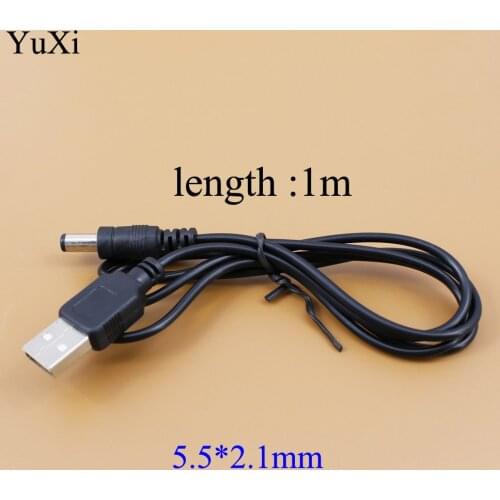 YuXi USB 2.0 to 5.5x2.1mm 5 Volt DC Power Charger Plug Cable Connector for Laptop adapter 5.5 mm/2.1 mm