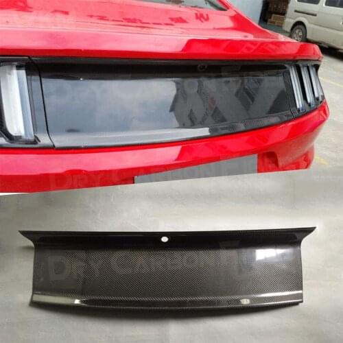 Carbon Fiber Rear Lid Trunk Decklid Panel Cover Trunk Boot Lid Panel Rear Trunk Panel Kit ABS Gloss For Ford Mustang 2015-2020