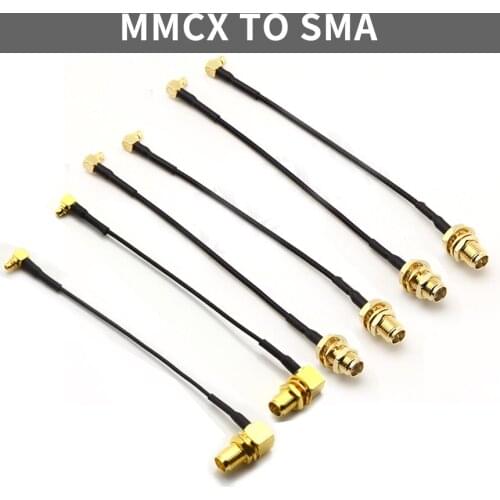 RF RP SMA Female Male to MMCX Male Right Angle Pigtail Cable MMCX Male Right Angle to RP-SMA RPSMA Female jack RG316 cable P