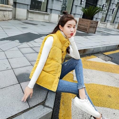 Coletes Polyester Tassel Real Vest Chaleco Mujer 2018 New Clothes Woman Autumn And Winter Cotton Vest Short Fund Loose Coat