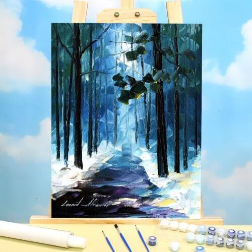 Winter Forest DIY Paint By Numbers Set Oil Paints 40*50 Painting On Canvas Decorative Paintings For Adults Wholesale For Art