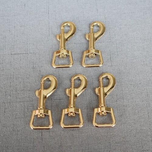 100 Pieces Gold 15mm Metal Clasps Lobster Belt Strap Bag Buckles Dog leash Keychain Swivel Trigger Clips Snap Hook DIY