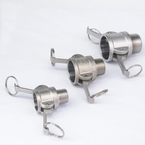 1/2"- 3" BSP Male 304 Stainless Steel Type B Socket Camlock Connector Groove Coupler Union