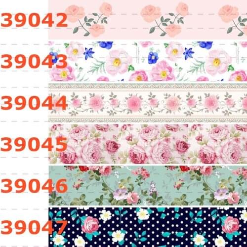 10yards - different sizes -Flowers pattern Grosgrain ribbon -beautiful flowers pattern printed ribbon