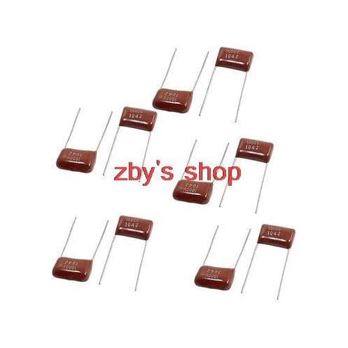 10Pcs Radial Type Metallized Polypropylene Film Capacitors CBB 0.1uF 104J 1000V