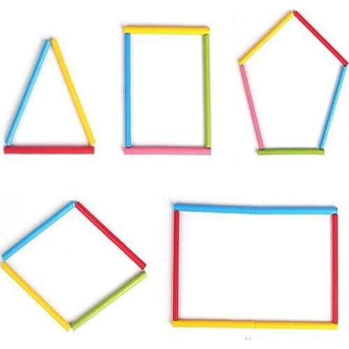 100Pcs/Pack Multicolor Math Bamboo Counting Sticks Mathematics Montessori Teaching Counting Rod Kids Math Learning Gift