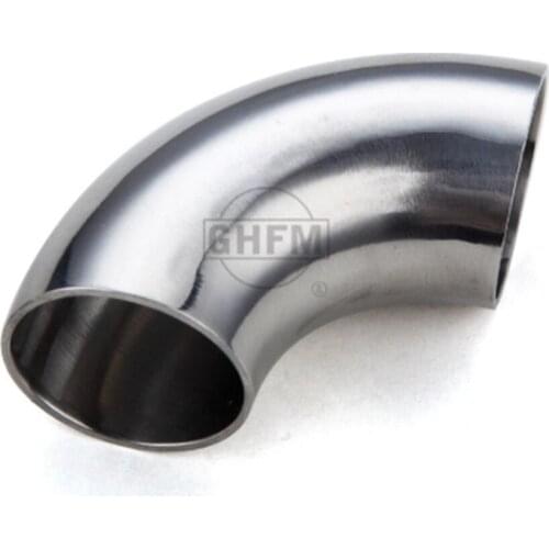 2PCS 45mm O/D 304 Stainless Steel Sanitary Weld 90 Degree Elbow Pipe Fitting