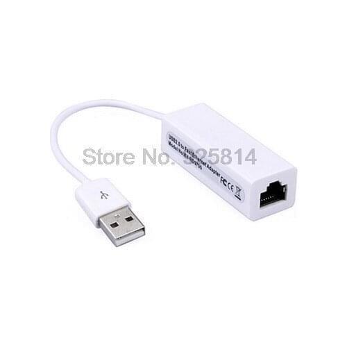 By DHL or EMS 200 pieces USB 2.0 to RJ45 Lan Network Ethernet Adapter Card For Apple Mac Win7 10 100Mbps