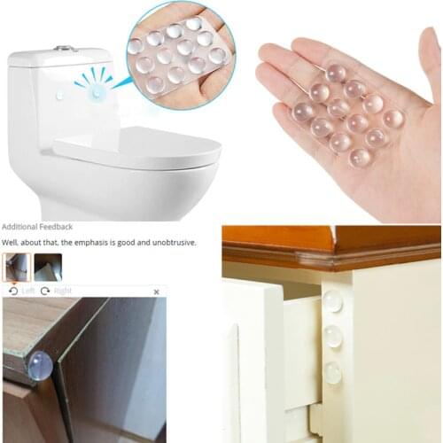 24PCS/Set Hot Sale Transparent Anti Slip Soft Silicone Shock Absorber Soft Cushion For Closestool Furniture Accessories