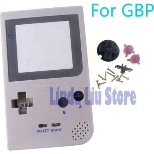 5sets Gold Sliver Grey Full Set Housing Shell Case Cover With Buttons Screw For Gameboy Pocket GBP Game Console Repairt Parts