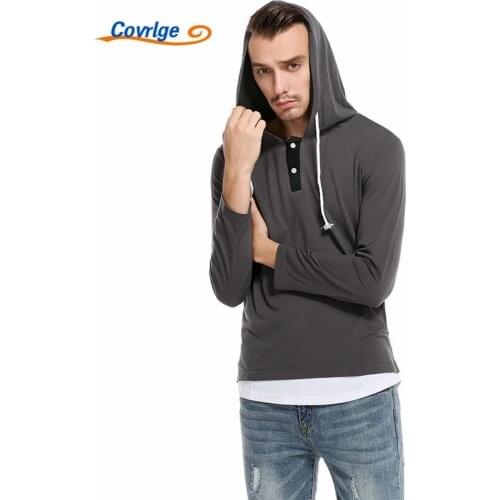 Covrlge 2018 Fashion Hoodies Men Hip Hop Mens Solid Hooded High Quality Hoodie Cardigan Sweatshirt Men Hoody Cheap Price MWW120