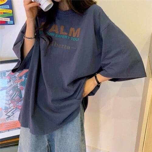 COYOUNG Store Women Summer Casual T-shirts New 2020 Fashion Korean Style Streetwear Harajuku T Shirt Female Loose Cotton Tops