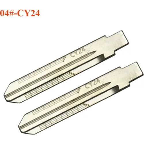 CY24 04# Car key blade with Engraved Line Key Scale Shearing Teeth Blank Car Key Blade