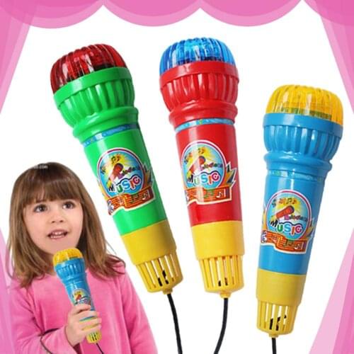 Kids Handle Echo Microphone Mic Voice Changer Toy Birthday Party Song Sound Training Toy Child Gift