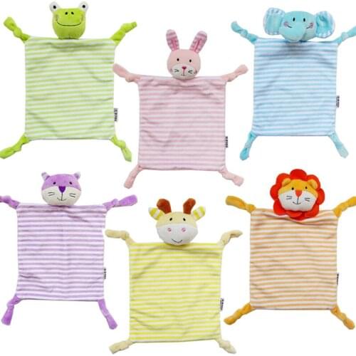 Newborns Infant Reassure Towel Baby Toys animal Elephant lion frog Soft Comforting plush Appease Educational Plush Toys