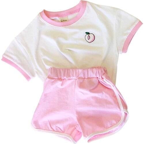 Baby Kids Clothing Sets Cotton Cute Boys Summer Sport Suits Girls Tops T-shirts Shorts Pants Suit Outfits Baby Clothes Set