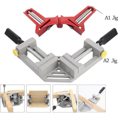 Double 90 Degree Handle Clamp Right Angle Clamp For Woodworking Frame Clip Right Angle Folder Carpenter Clip Angle 90° A1/A2 Jig
