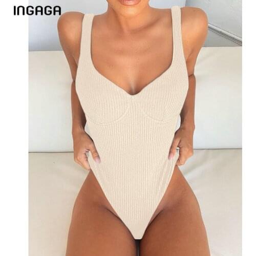 INGAGA Black One Piece Swimwear
