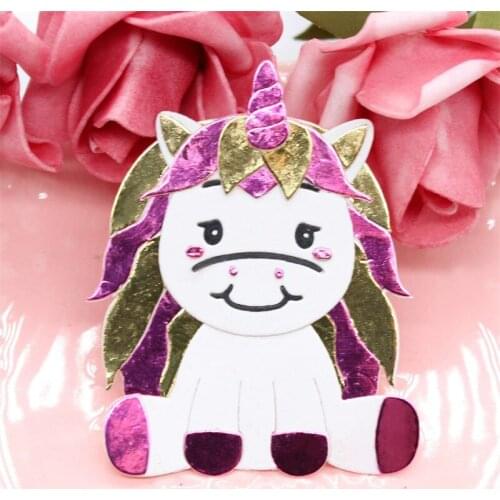 KSCRAFT Cute Unicorn Metal Cutting Dies Stencils for DIY Scrapbooking/photo album Decorative Embossing DIY Paper Cards