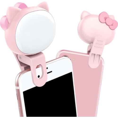 Mini Portable Clip-on Selfie Flash LED Mobile Phone Selfie Light for Night Makeup Enhancing Fill Light Self-timer Lamp 45BA