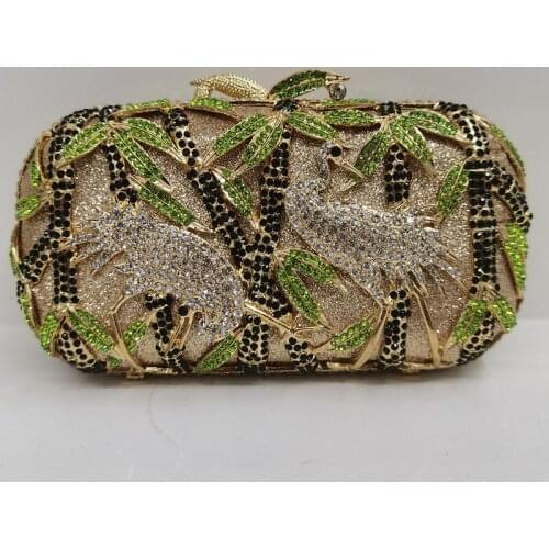 Girls Mini Casual Cute Sequins Shoulder Messenger Handbags Colorful Diamonds Purse Handbag Animal Bird Handmade Bridal Purses