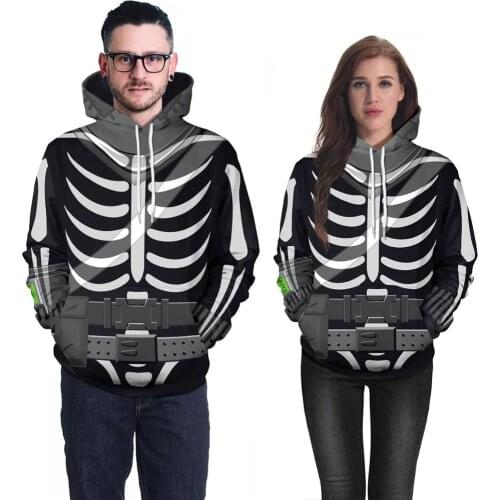 New Halloween Costume For Women Adult Halloween Fearsome Printed Skull Pumpkin Tops Cosplay Ghost Rave Carnival Costume VDB1025