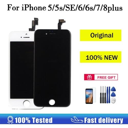 AUMOOK Original for IPhone 7 LCD Screen Diaplay Replacement Pantalla 100% No Dead Pixel for IPhone 5 Se 6 6S 8 Plus LCD Diaplay