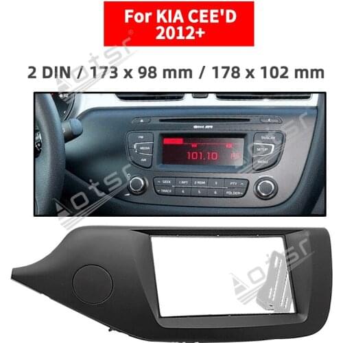 11-421 Top Quality Radio Fascia Frame for KIA CEED 2012+ (Left wheel / Black) Stereo Fascia Frame Dash CD Trim Installation Kit