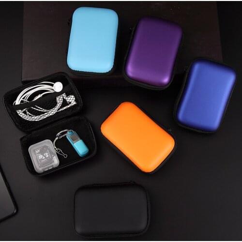 Retro Eva Headset Storage Bag Mobile Phone Data Cable Storage Box Power Bank Storage Box Bluetooth Headset Storage Bag