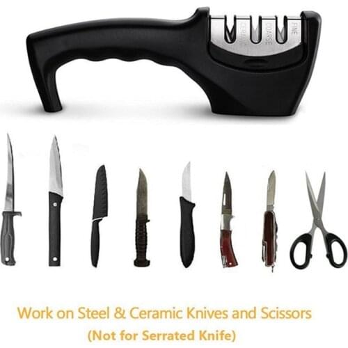 Knife Sharpener Stainless Steel Kitchen Tool Sharpening Stone Grinder Knives Sharpener Kitchen Tools