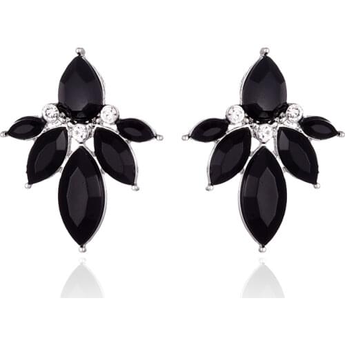 TODOX New Korean Personality Fashion Jewelry Earrings For Women Retro Geometric colorful Acrylic Crystal Female Elegant Earrings