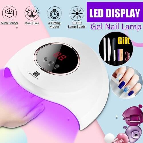 Upgrade UV LED Nail Lamp UV 12LEDs Nail Lamp Gel Nail Dryer Polish Curing Light with LCD Display