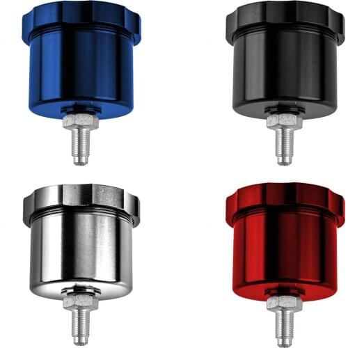 Universal Car Hydraulic Drift Handbrake 7/16-20 Oil Tank Can E-Brake Fluid Reservoir Aluminum Alloy Black/Red/Silver/Blue
