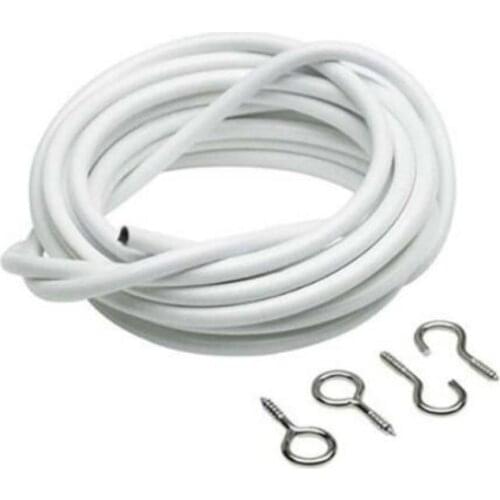 Curtain rope Various Specifications Of PVC Net hang Curtain Wire White Curtain Rope Window Cord Set Curtain Decor Accessories