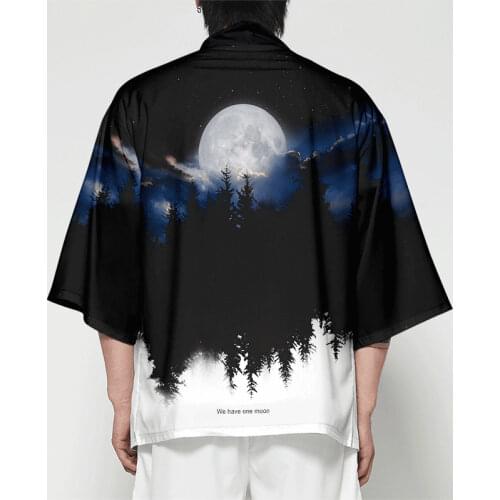 Samurai Crane Japanese Style Kimono Haori Men Women Cardigan Chinese Dragon Traditional Japanese Clothing Asian Clothes