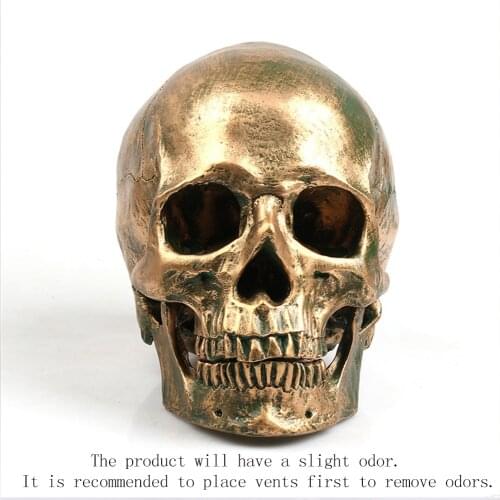 [Funny] Halloween Decor P-Flame 1:1 Resin Skull Model Painting Medicine Makeup Props Model Sculpture Statue Crafts Decoration