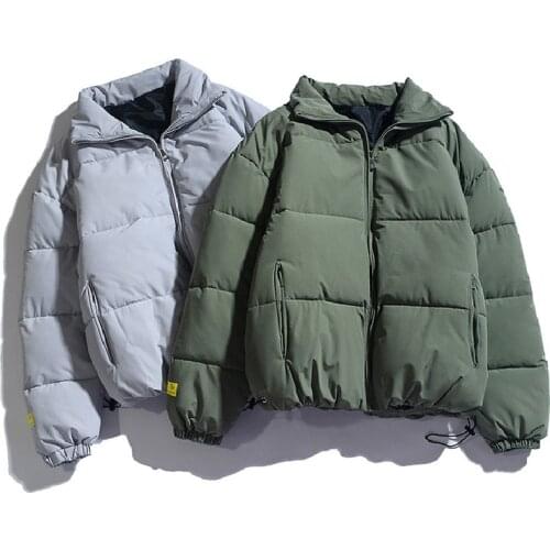 Winter Jacket Mens Parkas Thicken Warm Coat Womens Stand Collar Jackets Solid Color Parka Coat men Fashion New Streetwear