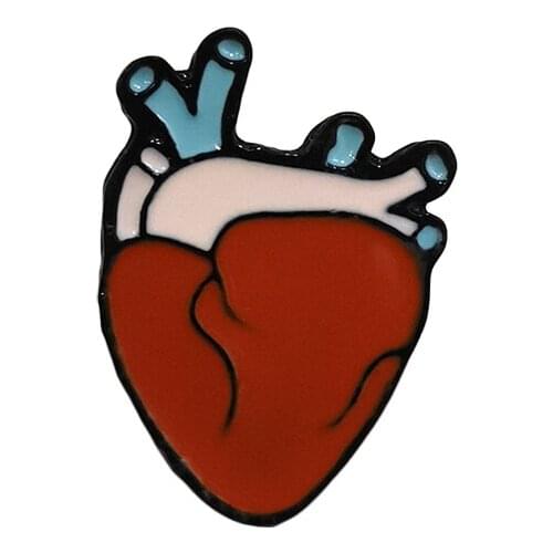 Anatomical Heart Enamel Pins Medical Anatomy Brooch for Doctor and Nurse Lapel Pin Badge Jewelry Gifts Hat Sacrf Buckle