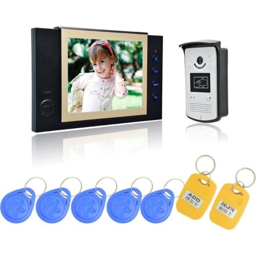 1 set) Latest Video intercom Smart Home system 8 Inch panel HD night version Video door phone waterproof camera RFID card open