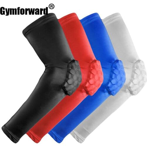 1 PC Fitness Elbow Pads Brace Support Protector Basketball Volleyball Arm Sleeve Straps Non Slip Football Padding Wraps M L XL