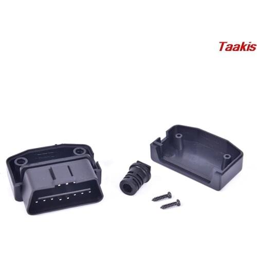 1 x Connettore Spina OBD2 L tipo 16 Spille OBD-II prese connettore spina con guscio e vite maschio Auto connettore Plastica