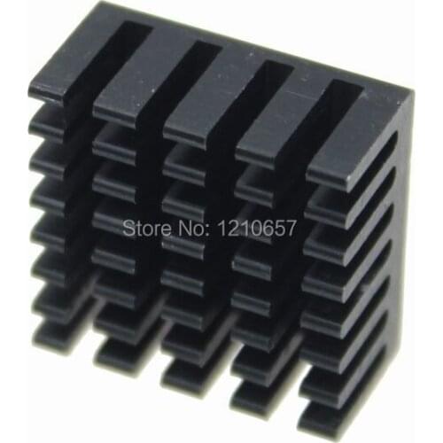 100pieces lot 20mm x 20mm x 10mm Black Aluminum Heatsink IC Led Heat sinks Cooler Wholesale