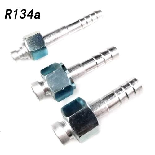 15pcs) R134a (Straight) Automotive Air Conditioning Hose Aluminum Joint / Pipe Aluminum Kit Clamp / Cooler Pipe Fitting