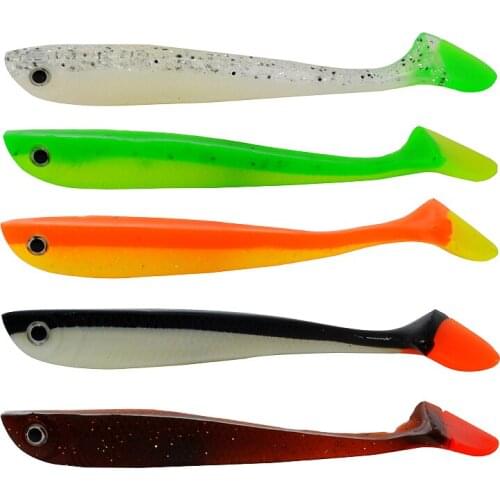 4pcs/lot 6g/11cm Handmade Soft Bait Fish Fishing Lure Shad Manual Silicone Bass Minnow Bait Swimbaits Plastic Lure Pasca