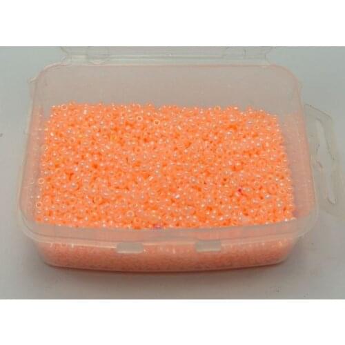 5000 Ceylon Pearl Salmon Pink Glass Seed Beads 2mm (10/0) + Storage Box