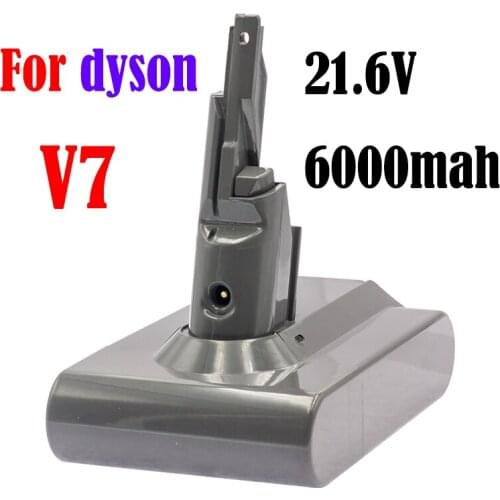 6000mAh 21.6V For Dyson V7 Motorhead Animal Trigger HEPA Car+Boat Absolute V7 Replacement Battery Handheld Vacuum Cleaners L50
